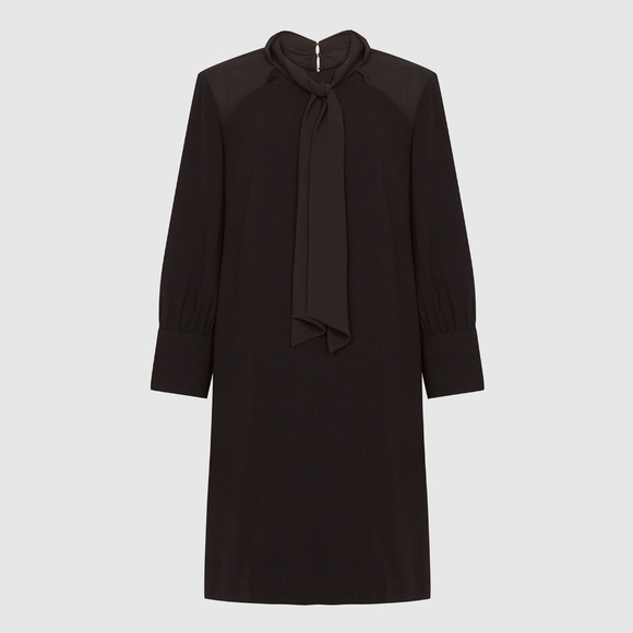NWT REISS | Yolanda Neck Tie Shift Dress - Picture 3 of 9